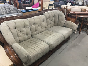 Wicker PAdded Couch